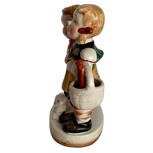 MCM Boy Girl Lamb Figurine Hand Painted Occupied Japan Vintage Repaired READ - Picture 4 of 12